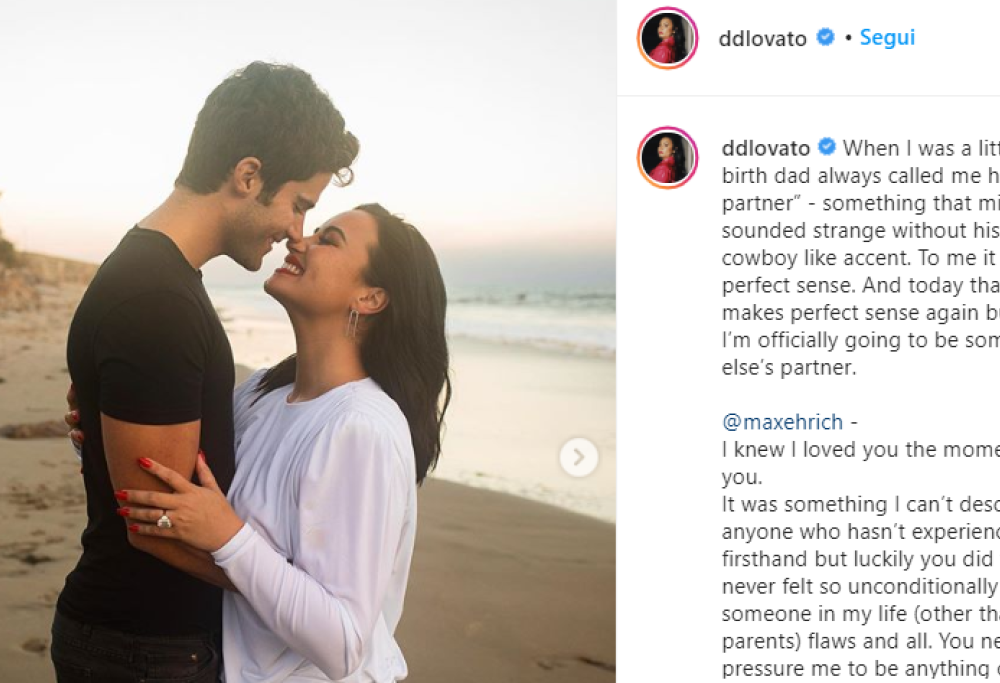 Demi Lovato si sposa con il fidanzato Max Elhrich