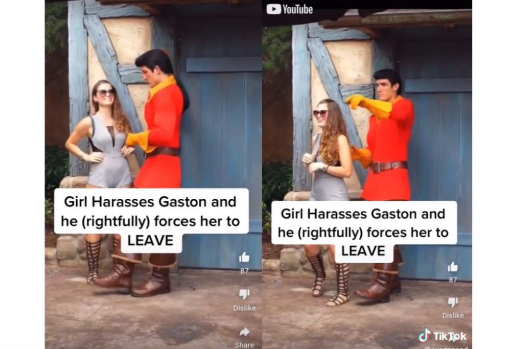 Palpa “Gaston” a Disneyland e l’attore la caccia senza foto