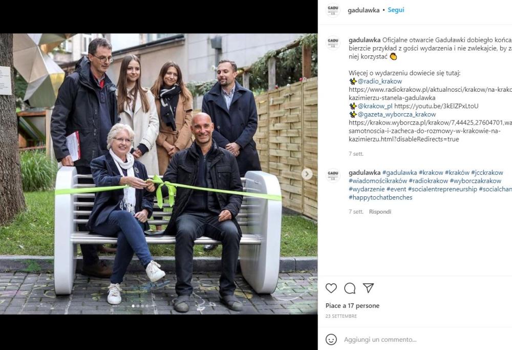 Polonia: “panchine felici” per combattere la solitudine