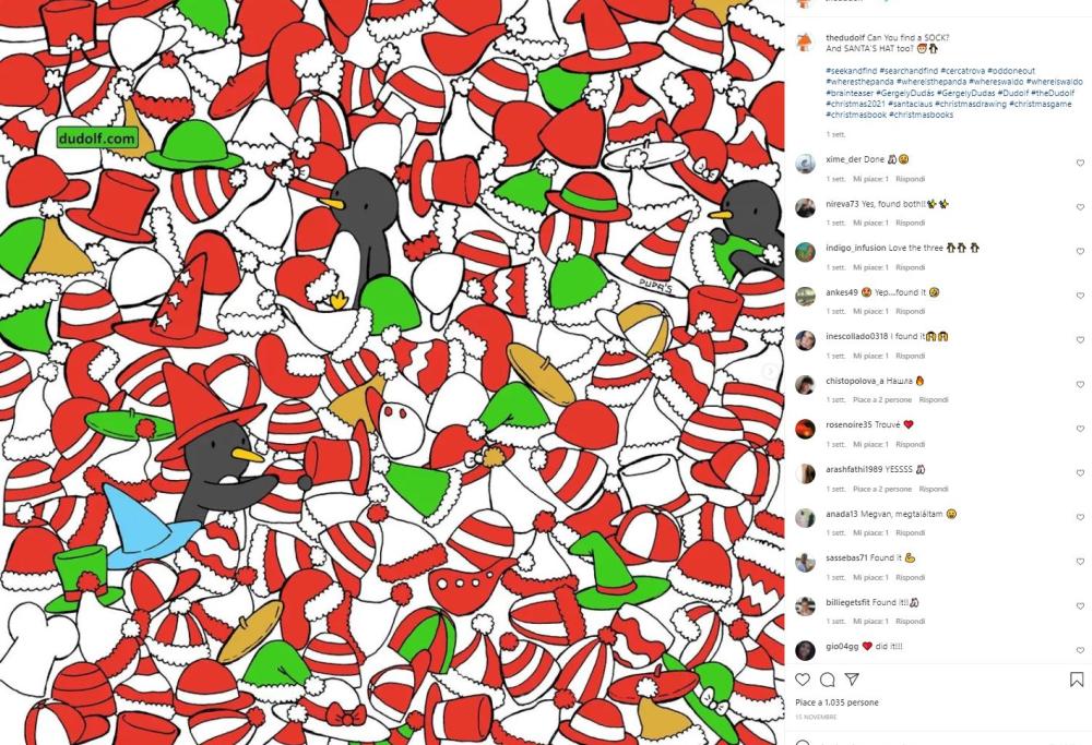Riuscite a trovare il cappello e la calza di Natale? 