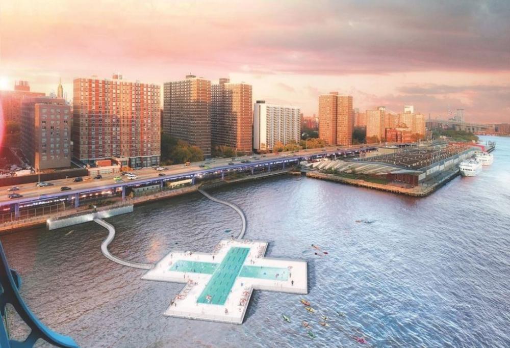 A New York arriva la piscina pubblica galleggiante sul fiume