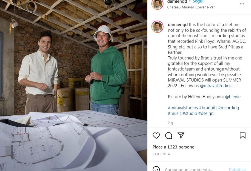 Brad Pitt riapre i Maraval Studios e si dedica alla musica
