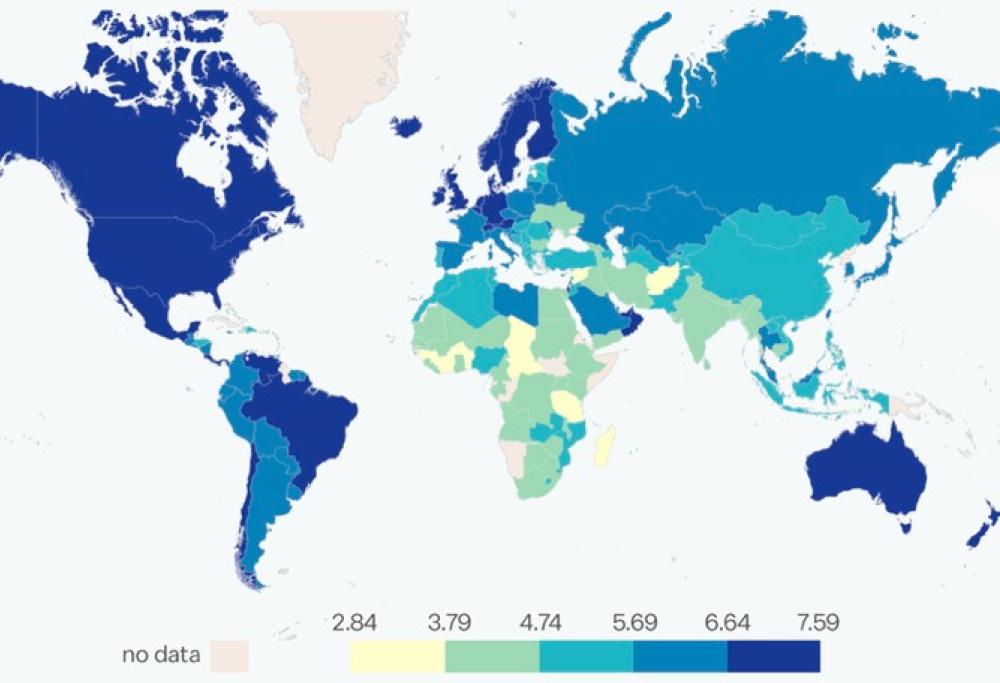 Mappa gallup world poll 