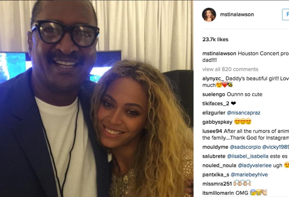 Beyoncé: pace fatta con papà? Ecco la foto