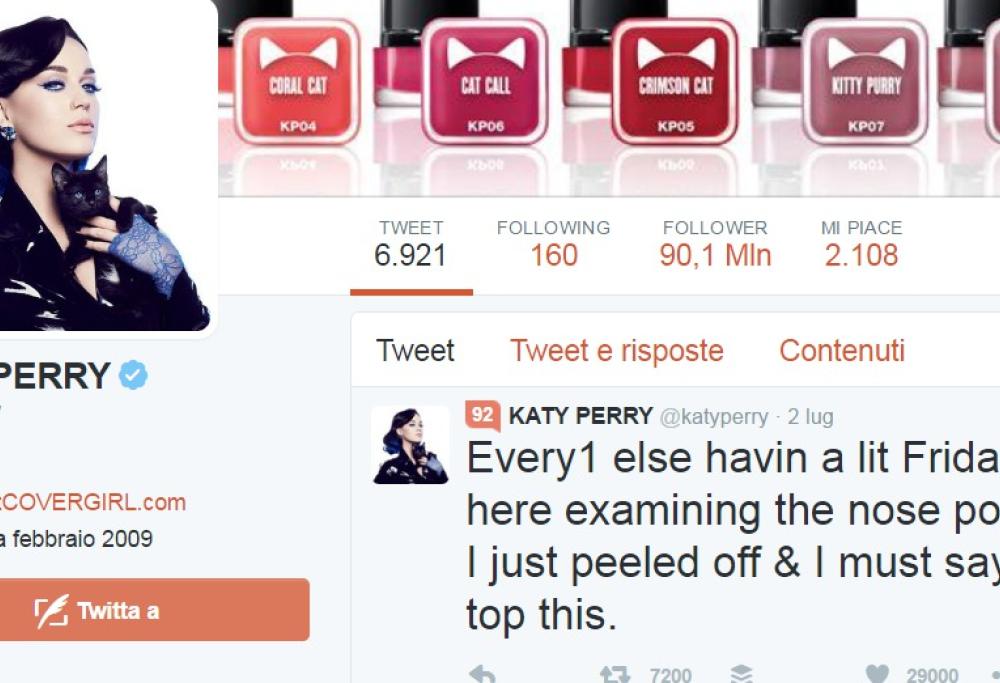 Katy Perry record di follower su Twitter!