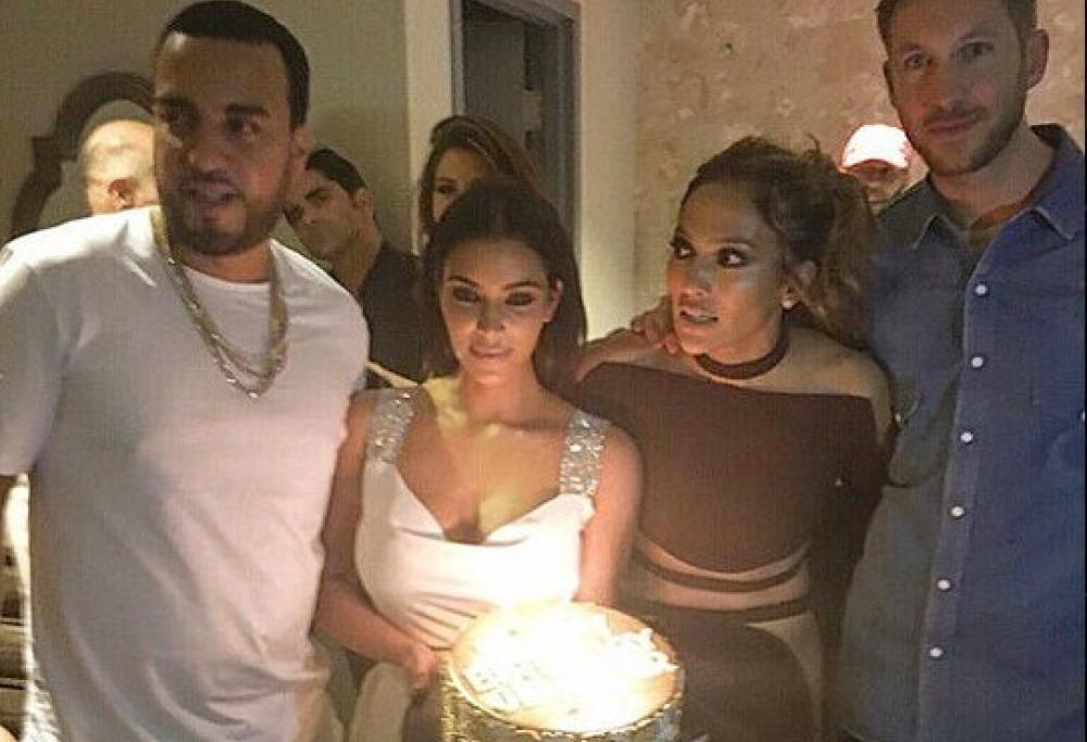 Calvin Harris festeggia con Jennifer Lopez e Kim Kardashian