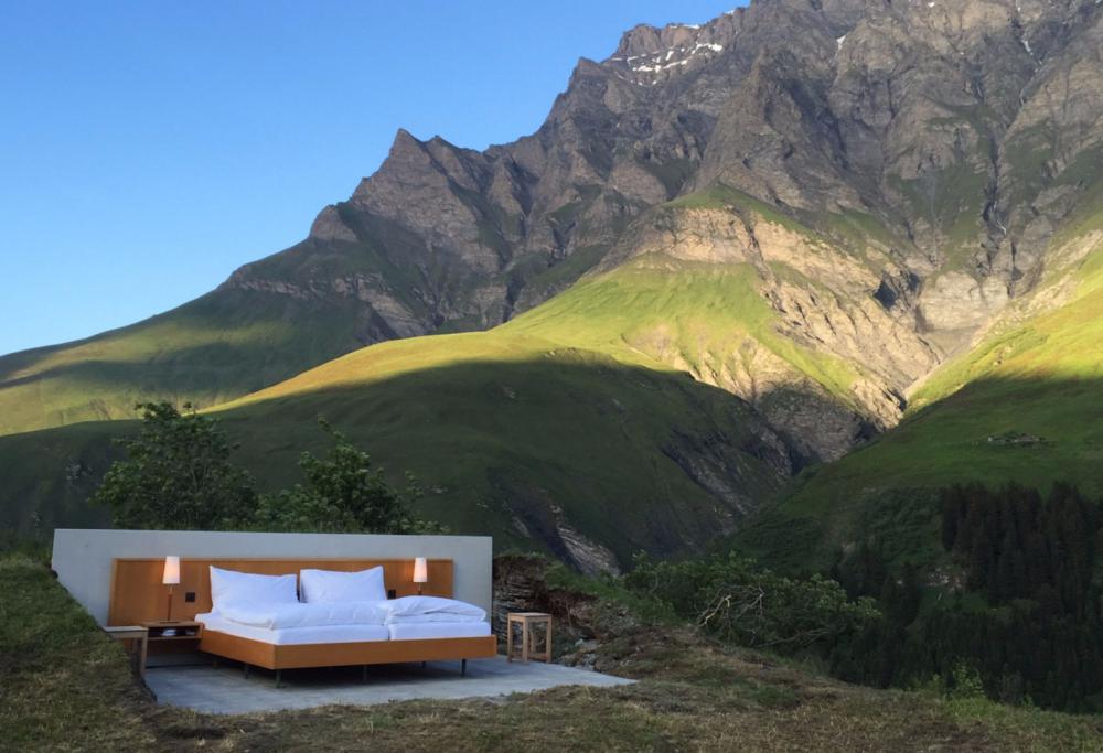 Hotel a cielo aperto? Si trova in Svizzera!