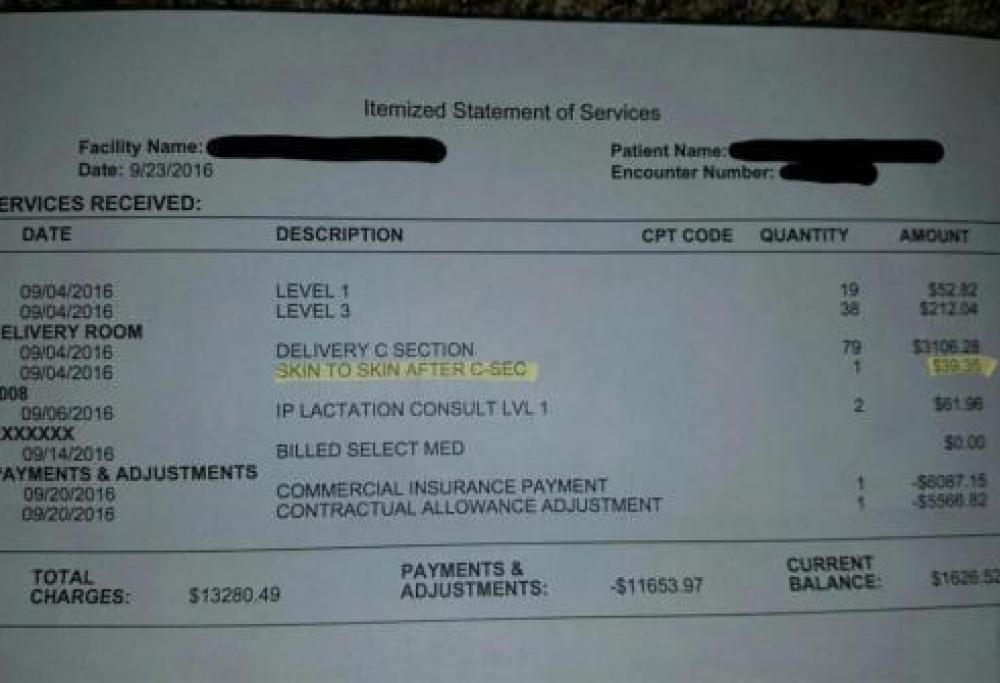 In USA per tenere in braccio il figlio appena nato devi pagare...