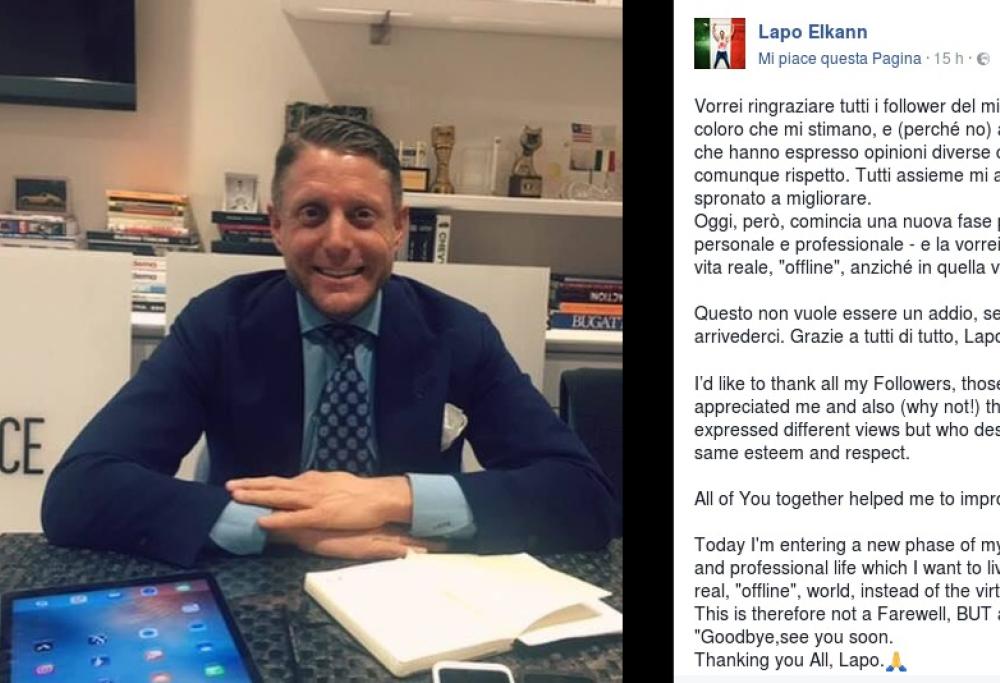 Lapo Elkann abbandona i social: “Vorrei vivere nella vita reale anziché in quella virtuale”