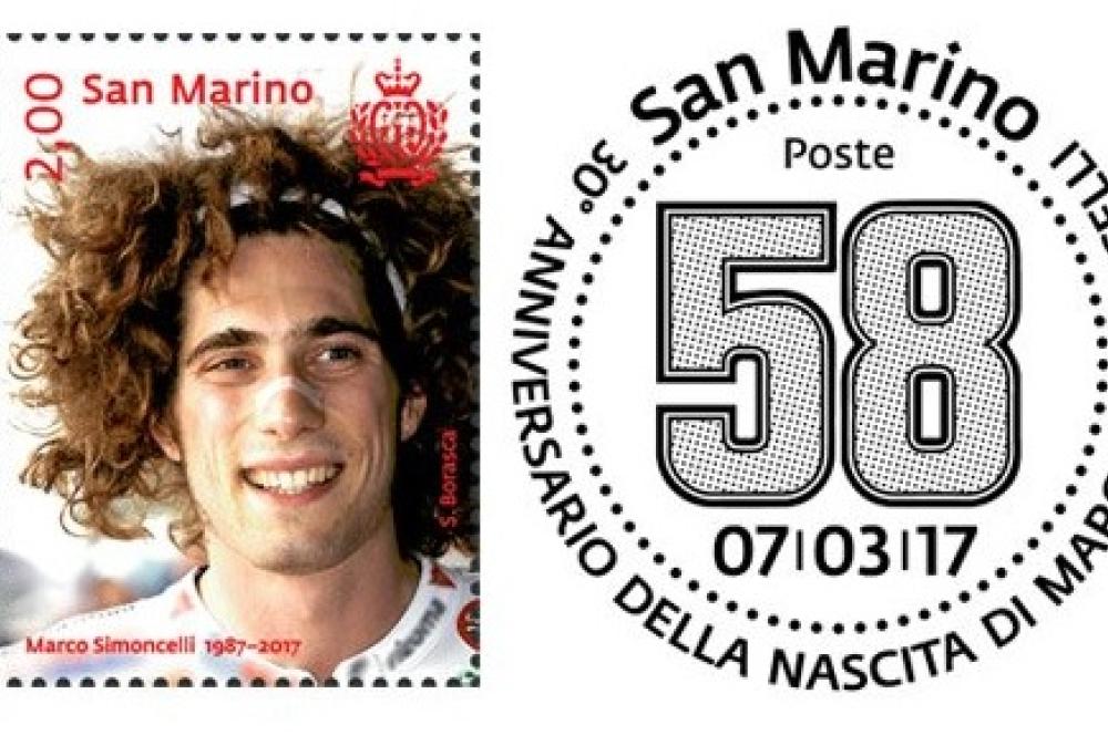 Moto Gp: francobollo commemorativo per Simoncelli