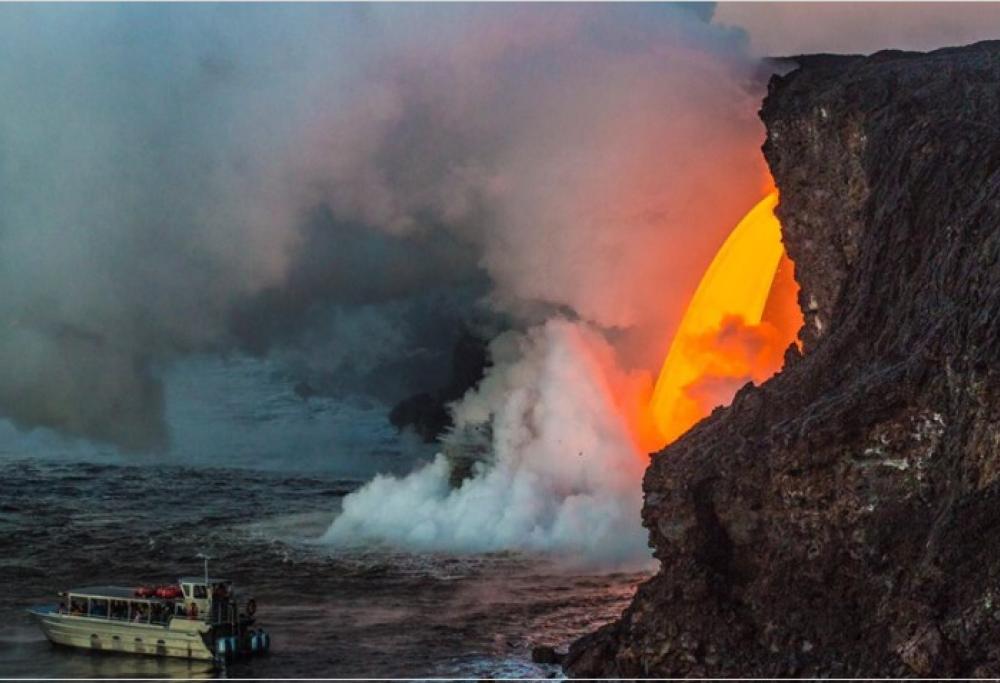 Hawaii: eruzione in mare del vulcano Kamokuna 