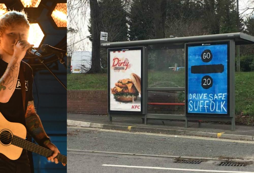 Ed Sheeran invita i suoi concittadini a moderare la velocità sulle strade