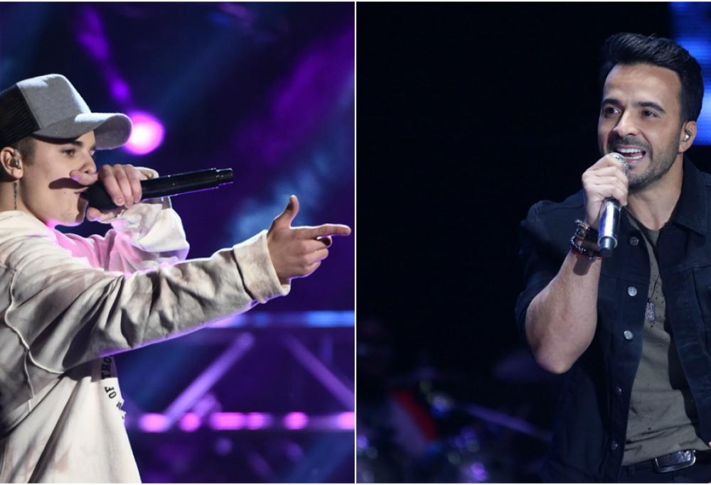 Justin Bieber e Fonsi insieme sul palco per Despacito.