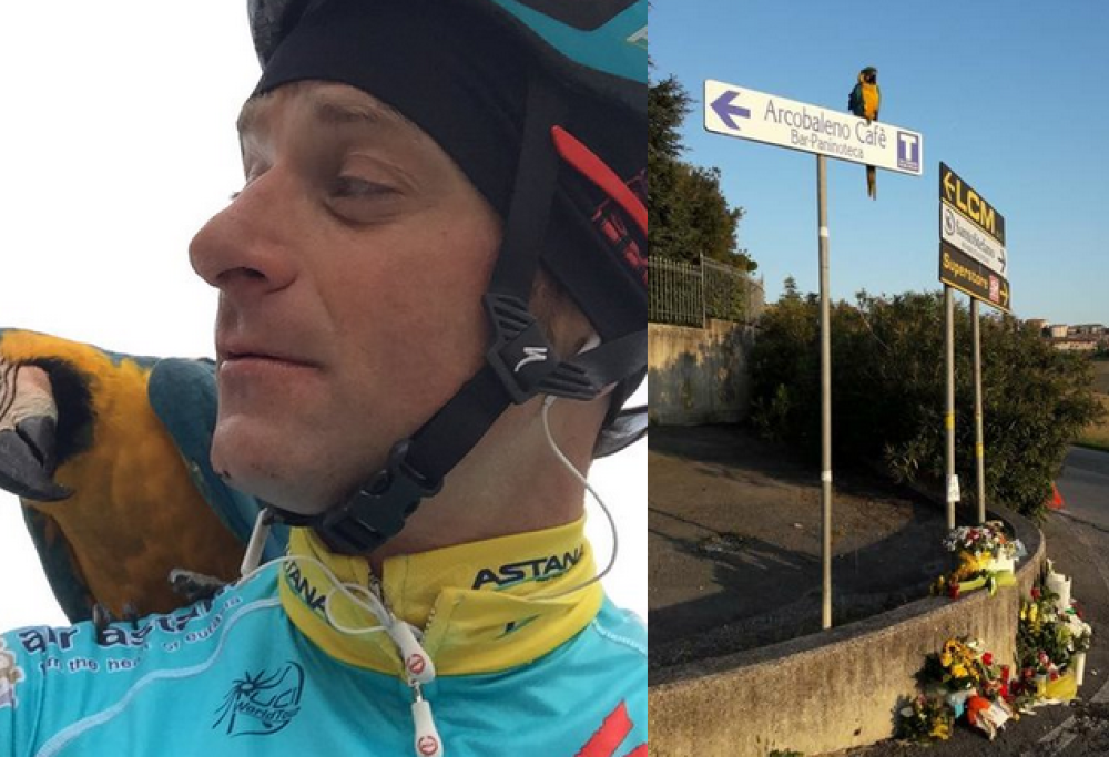 Scarponi: il saluto di Frankje, il suo fedele amico pappagallo