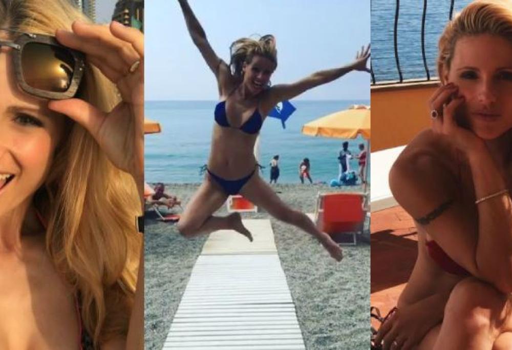 Michelle Hunziker in vacanza al mare: il fisico è da urlo