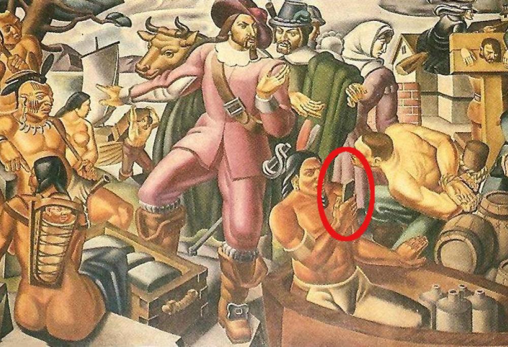 Uno smartphone in un dipinto del 1937, come è possibile?
