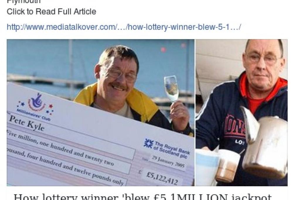 Vince 5,5 milioni di euro alla lotteria, ma dopo 3 anni è al verde