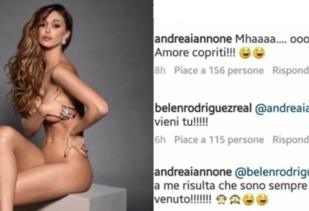 Iannone commenta il nudo di Belen: “Amore copriti!" 