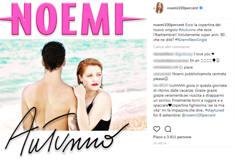 Noemi: il nuovo singolo si intitola "Autunno"
