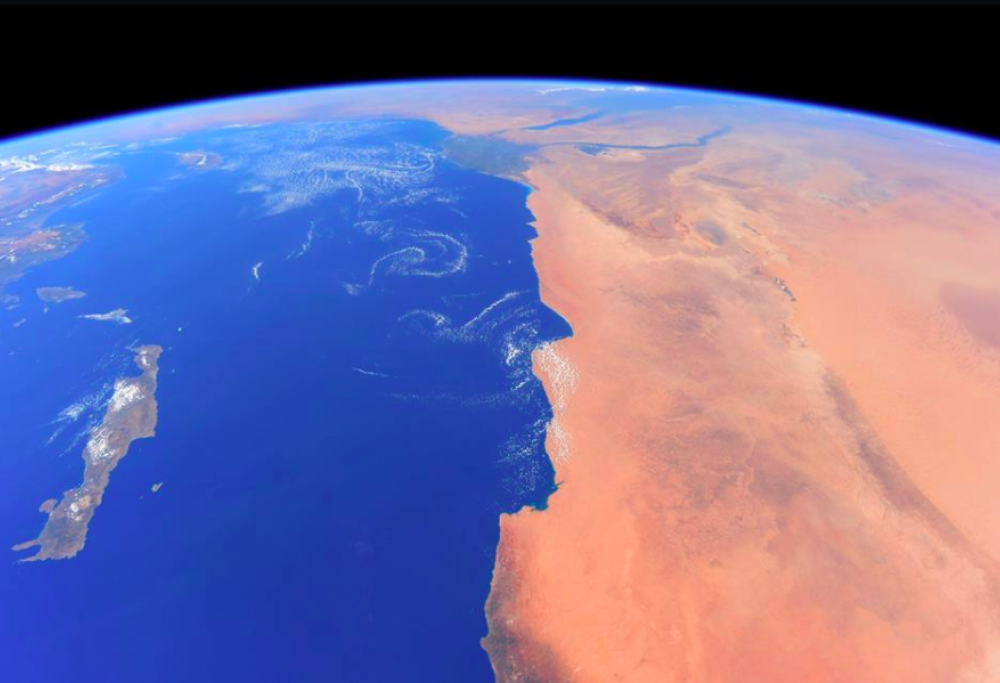 Lo vedete anche voi il profilo umano lungo la costa africana? 