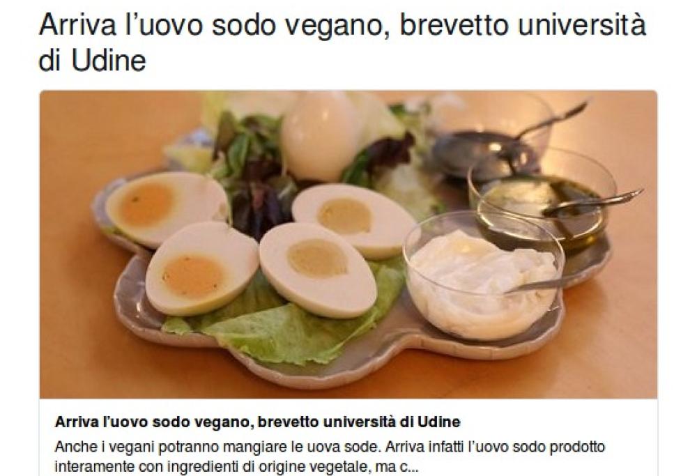 Ecco l’uovo sodo vegano, il brevetto è tutto italiano