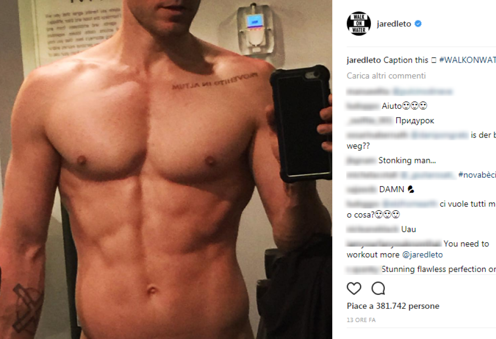 Jared Leto mostra il suo fisico perfetto
