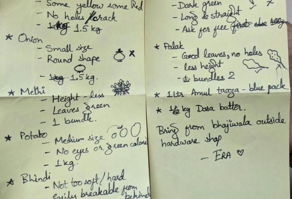 Ecco la lista della spesa “illustrata”, per mariti imbranati