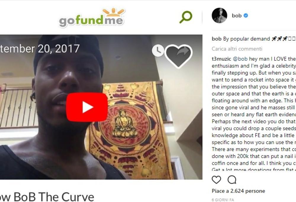 Il rapper B.O.B.  vuole dimostrare che la terra è piatta