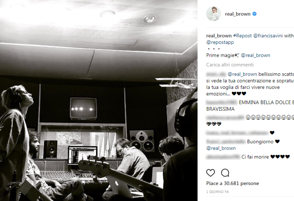 Emma Marrone: nuove foto dallo studio di registrazione