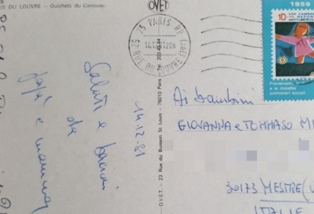 La misteriosa cartolina arrivata da Parigi 36 anni dopo