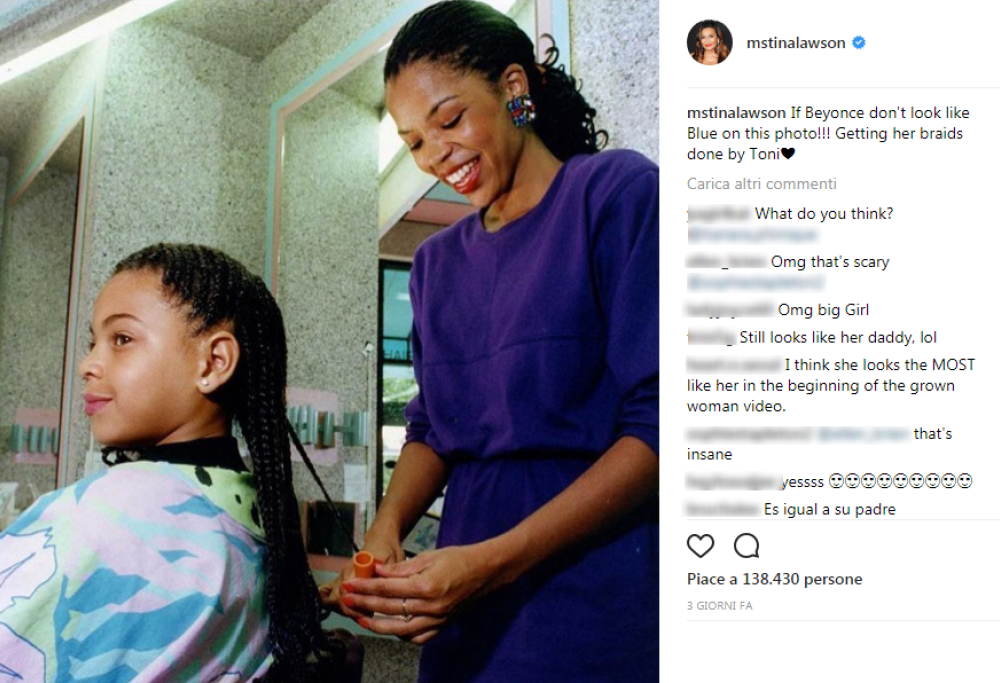 L’incredibile somiglianza tra Beyoncé e la figlia Blu Ivy