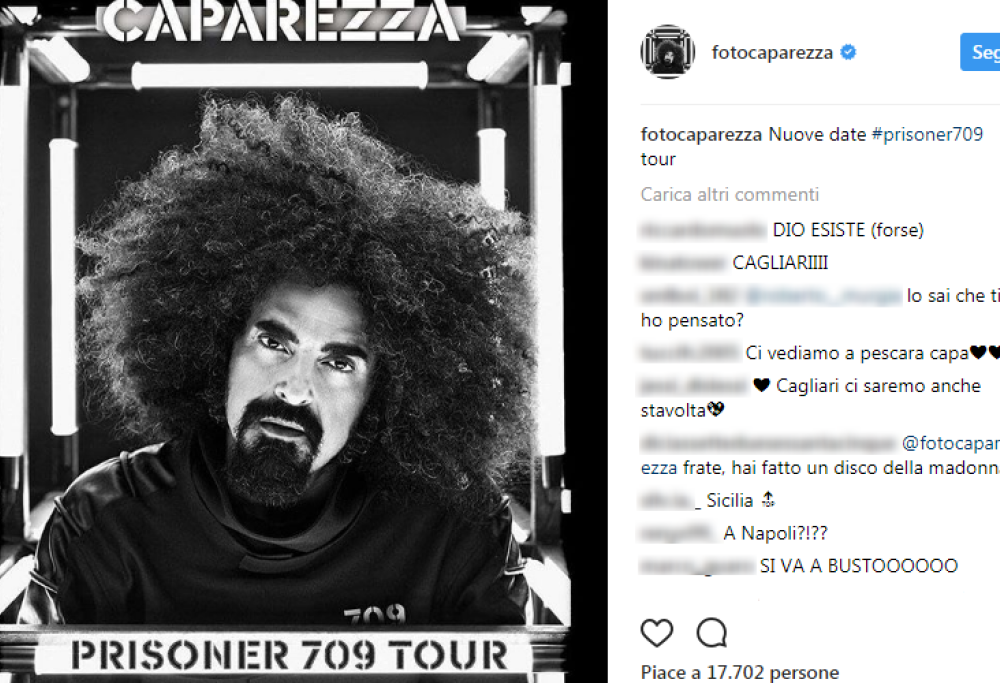Caparezza, il tour si allunga: aggiunte dieci nuove date