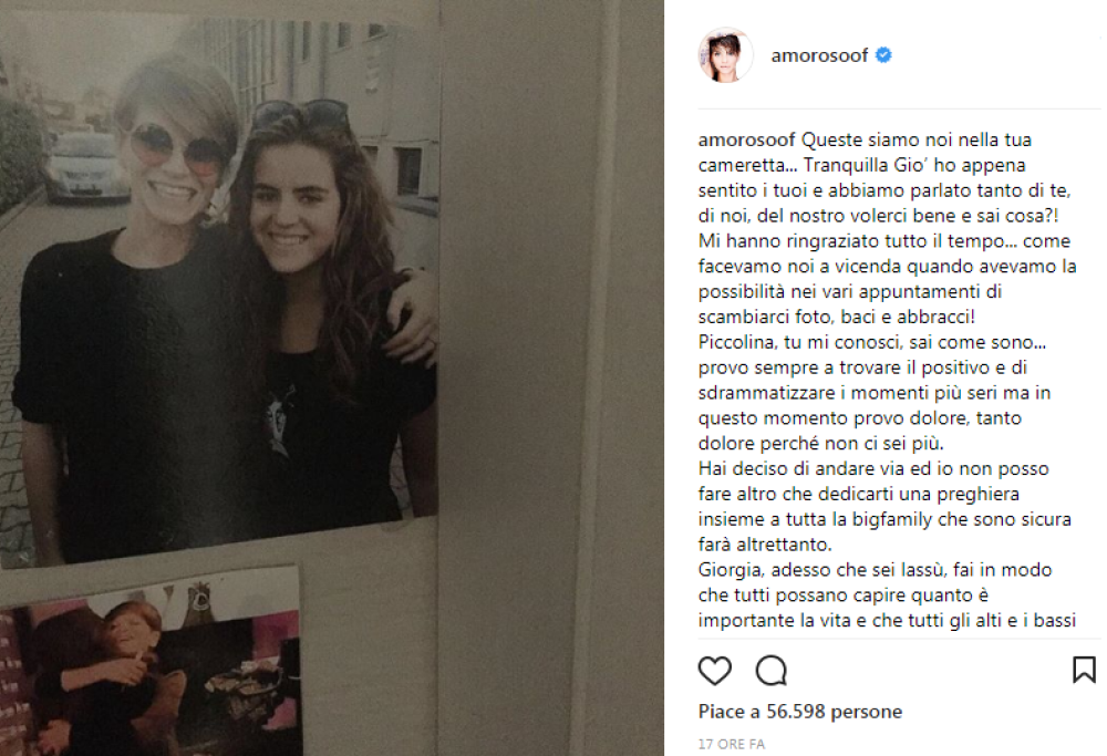 Alessandra Amoroso dice addio ad una fan: "Fai capire a tutti quanto è importante la vita da lassù"