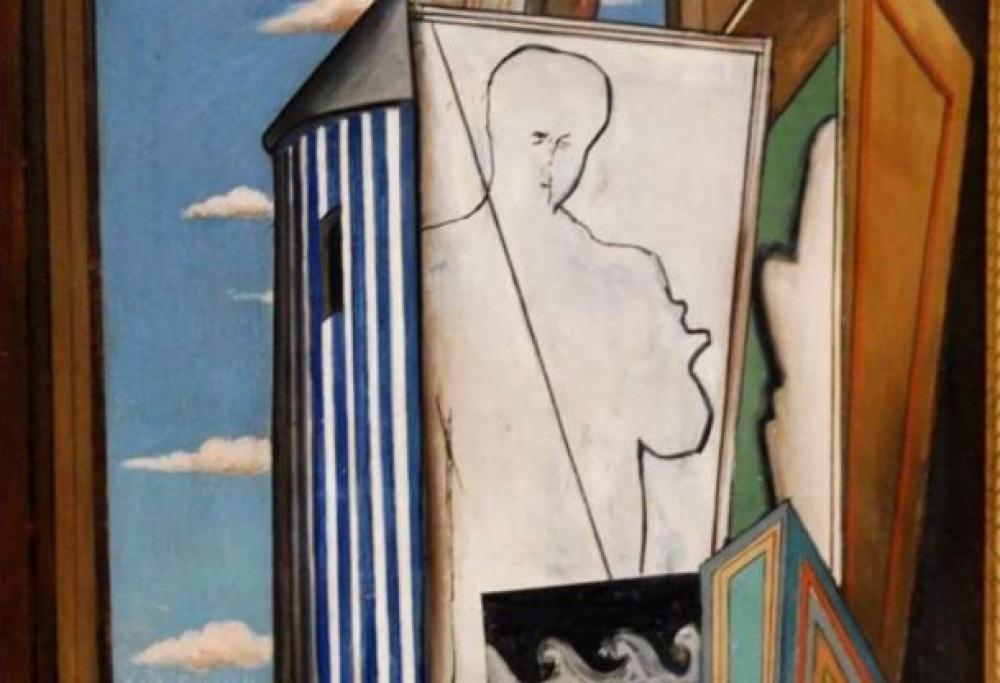Ruba un de Chirico con un taglierino