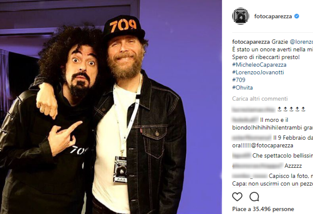 Jovanotti al concerto di Caparezza: "Finalmente sono riuscito a vedere il suo live"