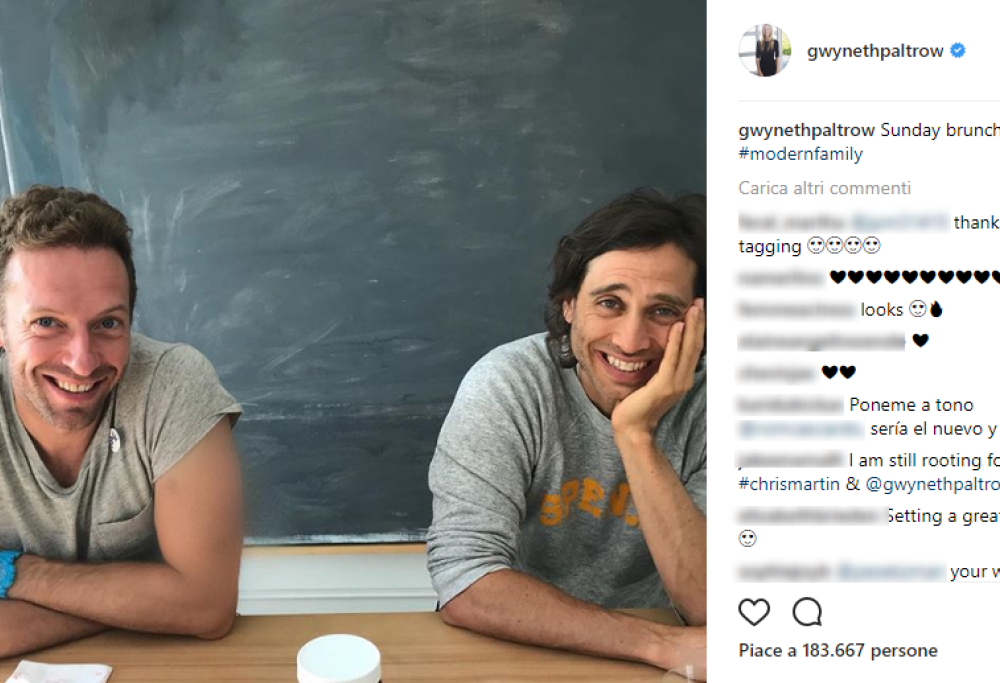 Chris Martin: brunch con l'ex Gwyneth Paltrow... e il nuovo compagno di lei
