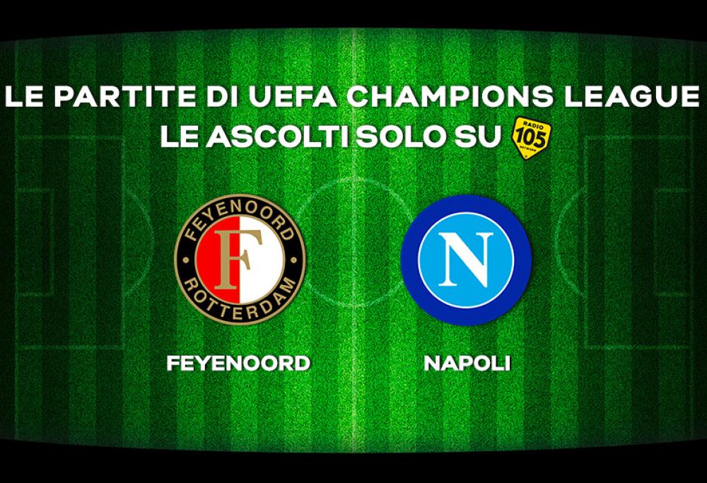 Champions League: Roma-Qarabag e Feyenoord-Napoli in diretta su Radio 105