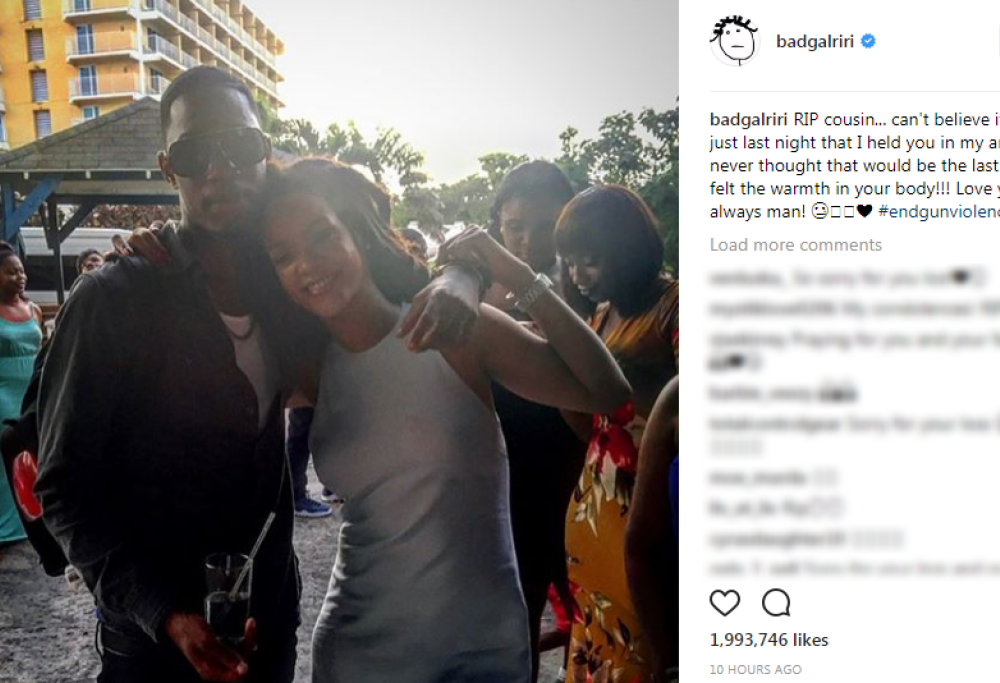 Shock per Rihanna: ucciso a colpi di pistola il cugino. Lei lancia l'appello: "Stop alle armi"