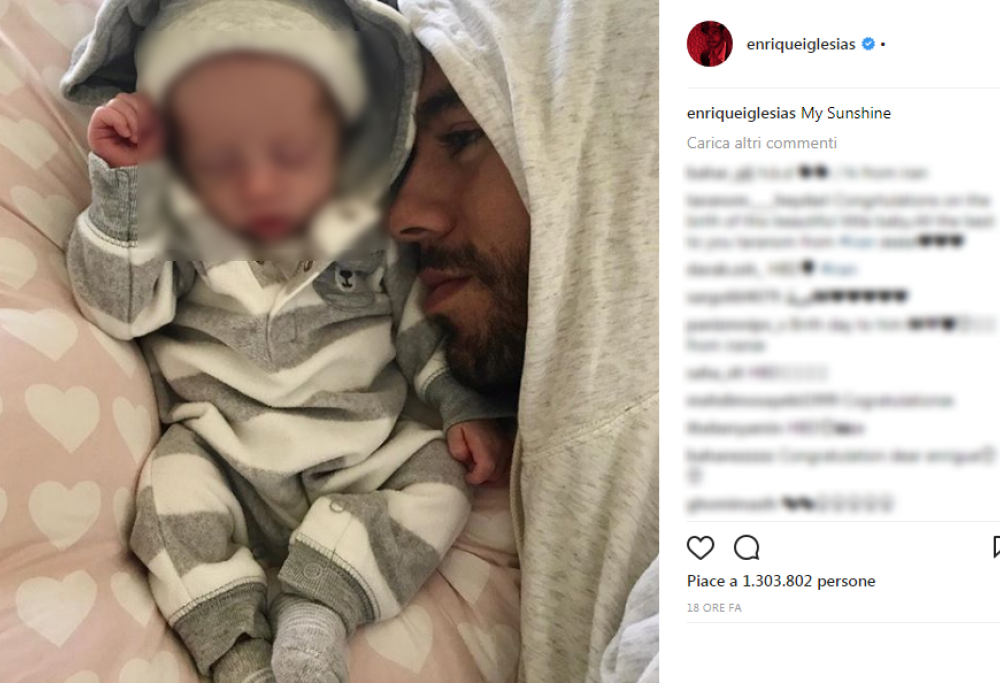 Enrique Iglesias presente i suoi gemellini al pubblico dei social