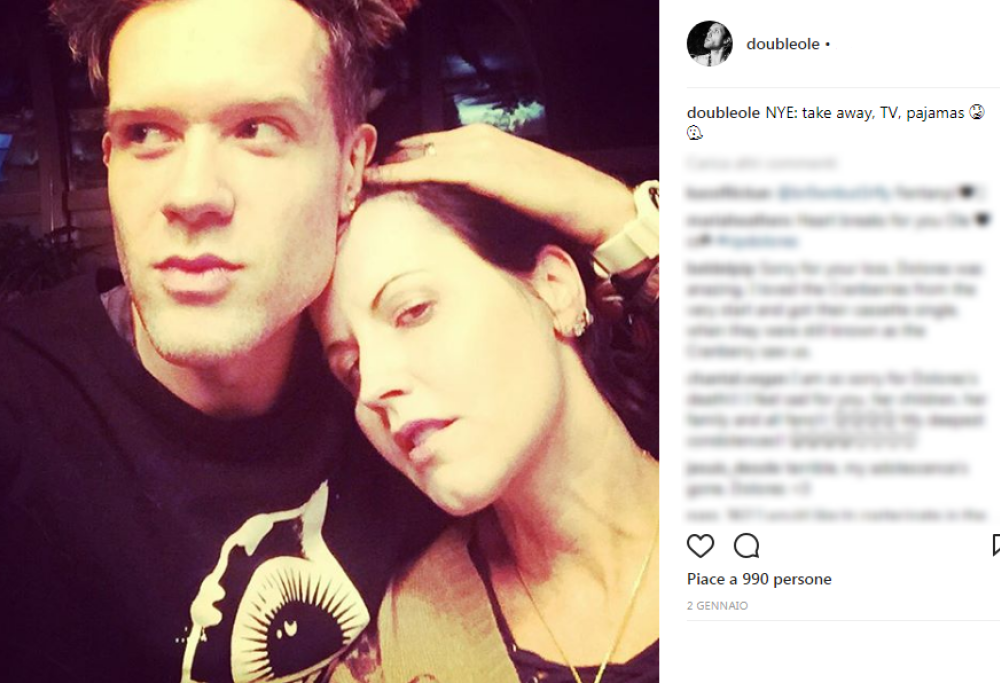 Dolores O'Riordan, il toccante messaggio del fidanzato: "Mi sento perso"