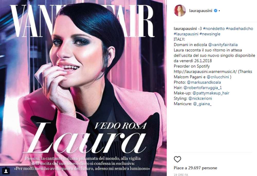 Laura Pausini: "La follia mi ha salvato la vita"