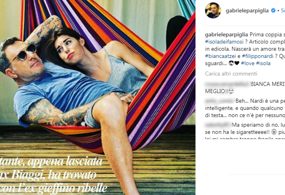 Bianca Atzei dimentica Max Biaggi all'Isola dei Famosi