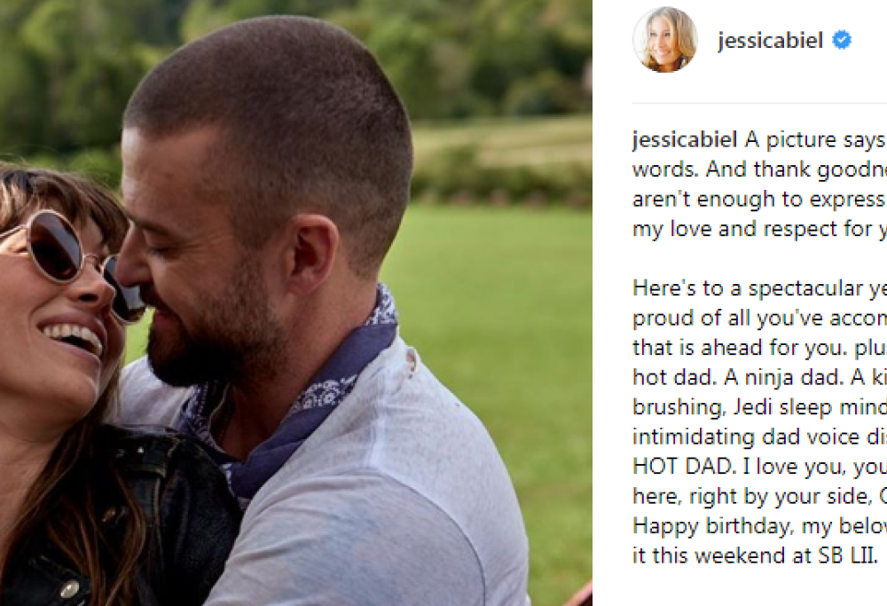 Justin Timberlake, il dolce post di Jessica Biel: "Auguri papà super sexy, sono la tua fan numero 1" 