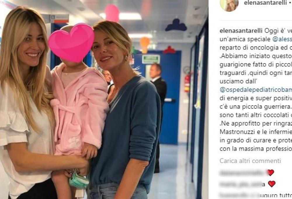 Alessia Marcuzzi vicina ad Elena Santarelli e a suo figlio: “Sei una guerriera, Jack un portento”