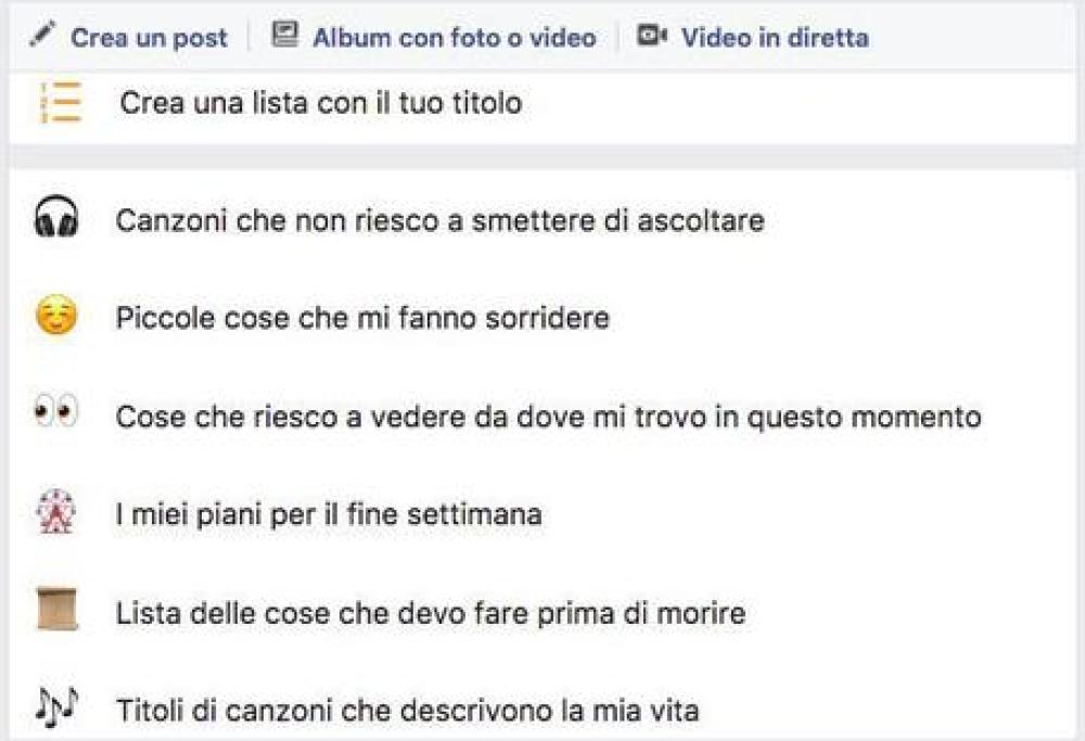 Sono arrivate le liste su Facebook e funzionano così...