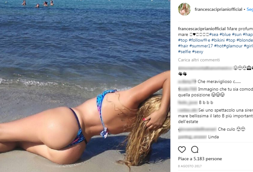 Isola dei Famosi: il lato b della Cipriani è a rischio per una brutta caduta 