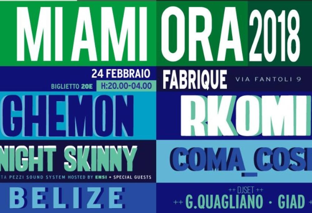Mi Ami Ora Festival: sabato 24 febbraio il secondo appuntamento al Fabrique di Milano