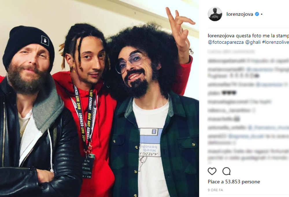 Jovanotti: che selfie con Caparezza e Ghali