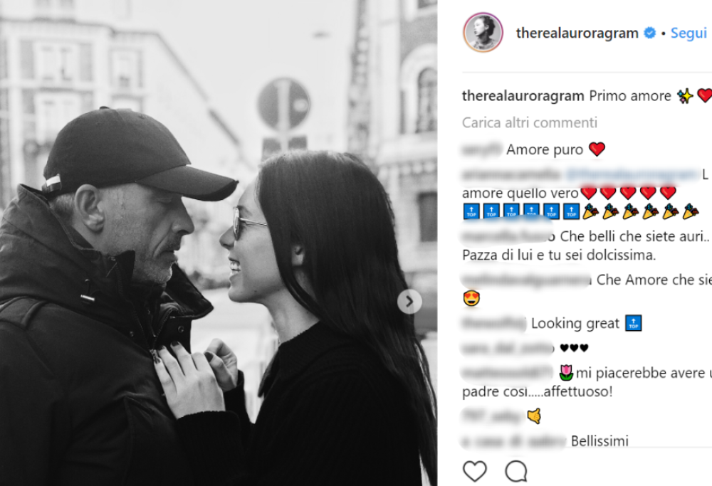Aurora Ramazzotti dedica un post al suo primo amore: papà Eros