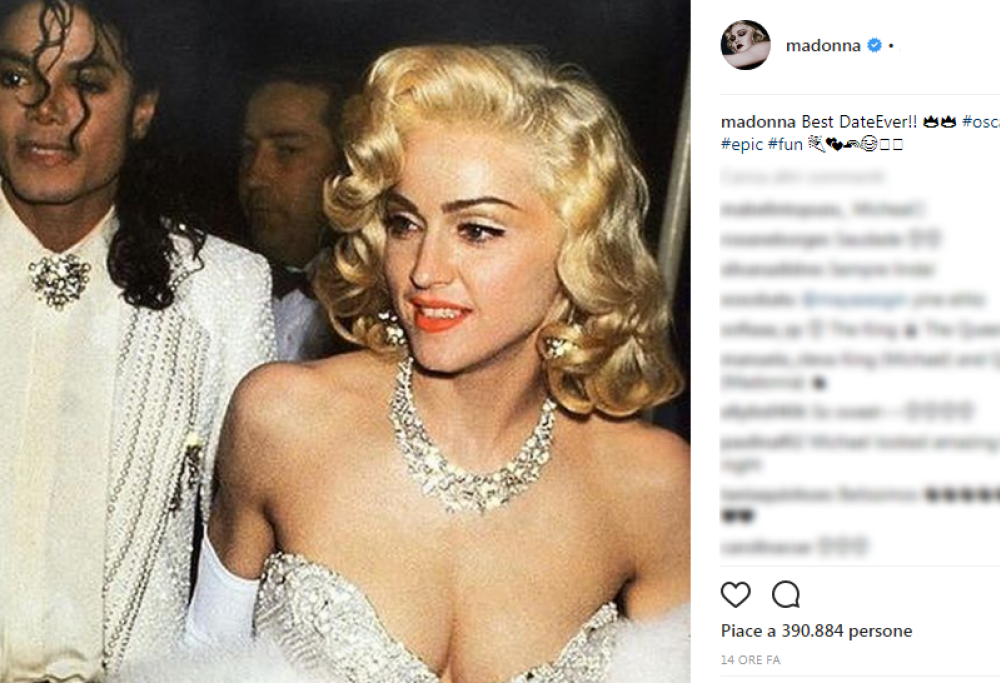 Madonna ricorda "il più bell'appuntamento di tutti i tempi" con Michael Jackson agli Oscar del 1991